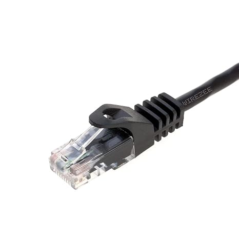 Cat5/Cat5e Patch Cord Network RJ45 ETHERNET Cable (25FT, Black)