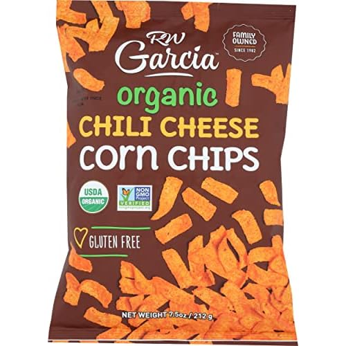 RW Garcia Organic Chili Cheese Corn Chips, USDA Certified Organic, Gluten Free & Non-GMO, 7.5 Oz Pack of 12