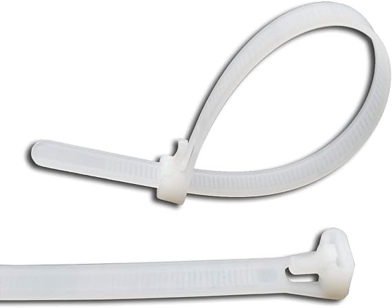 Superun Clear Reusable Zip Ties 8 Inch 50 Lbs White Cable Ties 100 Pack | Releasable Cable Ties,Easy o remove,Width 0.29",Max Bundle Diameter 1.7",Industrial Grade,Heavy duty,For indoor and outdoor