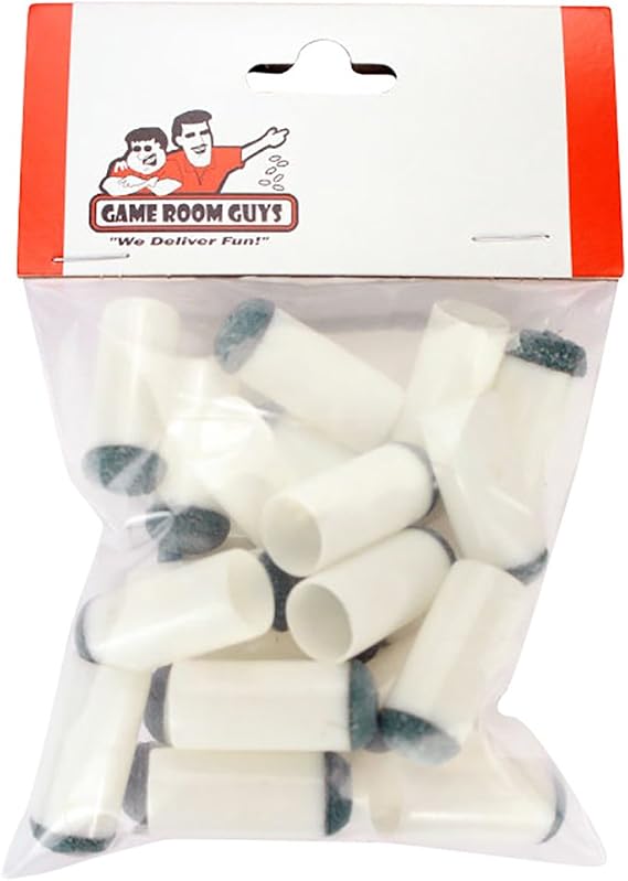 Game Room Guys Pool Billiard Slip On Cue Tips- 13.5 mm-Set of 25
