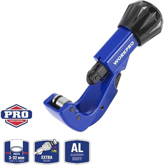 WORKPRO WP301005 3-32mm Profesyonel Bakır Boru Kesme Makası + 1 Adet Yedek Bıçak