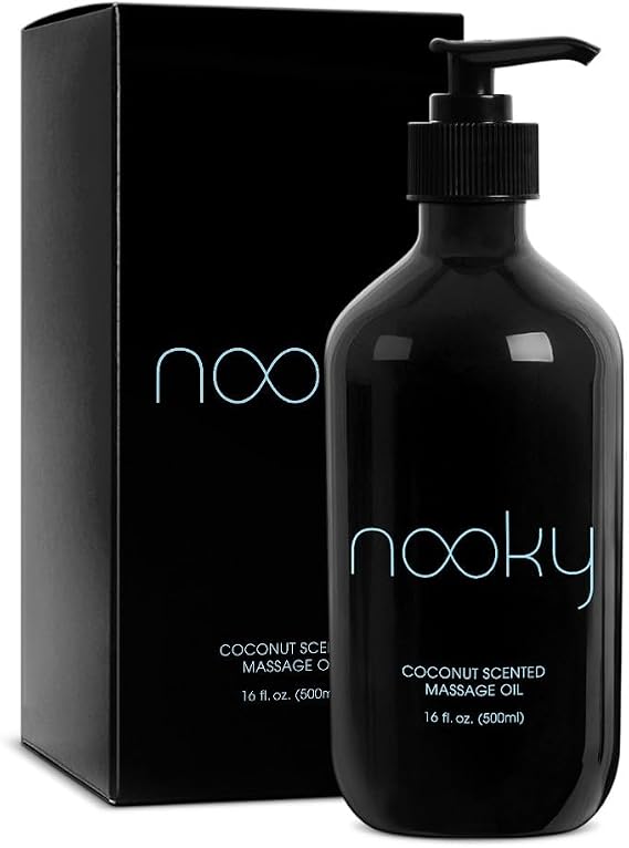 Coconut Massage Oil with Fractionated Coconut Oil for Massaging 16oz | Hydrating Non-Greasy Body Oil with Fractionated Coconut Oil for Smooth Skin, Relaxation & Couples Massage Therapy Date Night