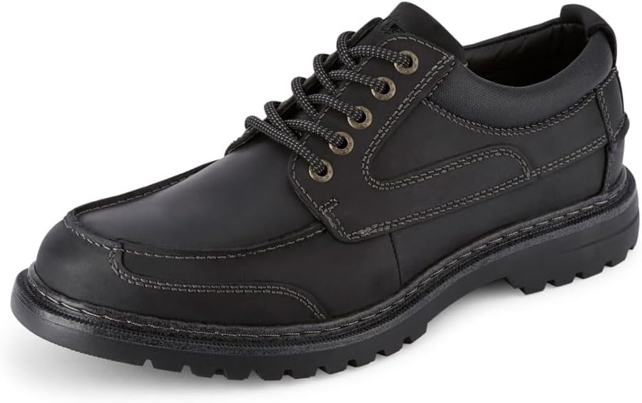 DOCKERS Mens Overton Rugged Leather Oxford Shoes with Stain Defender