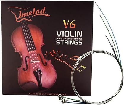Imelod Violin strings Universal Full Set G-D-A-E violin Fiddle String Strings Steel Core Nickel-silver Wound with Nickel-plated Ball End for 4/4 3/4 1/2 1/4 Violins