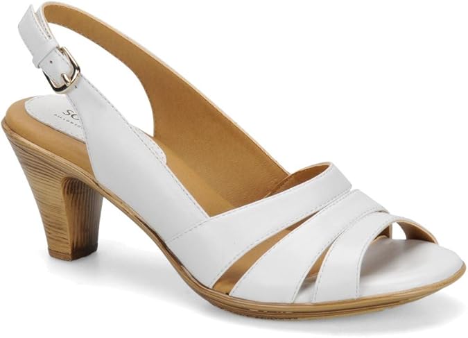 softspots Women's Neima White Velvet Sheep Nappa Sandal 11 M (B)