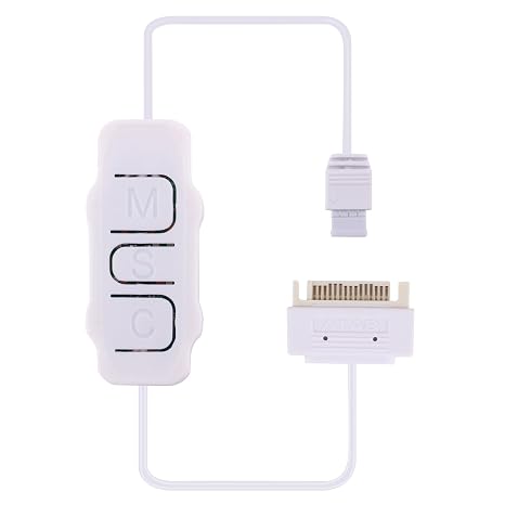 Mini ARGB Controller 3Pin RGB 5V Controller with Monochrome Horse Rainbow 10+ Modes SATA Power,Compatible for PC Fan,Light Plate,Water/Air Cooled Radiator(White)