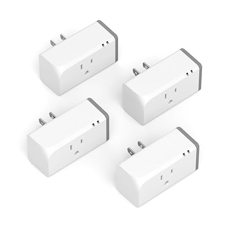 SONOFF S31 Smart Plug with Energy Monitoring, 15A WiFi Outlet Timer Function, Compatible Alexa, Google Home & IFTTT, ETL Certified, NO Hub Required, 2.4GHz Wi-Fi Only(4-Pack) White 4PCS TPB