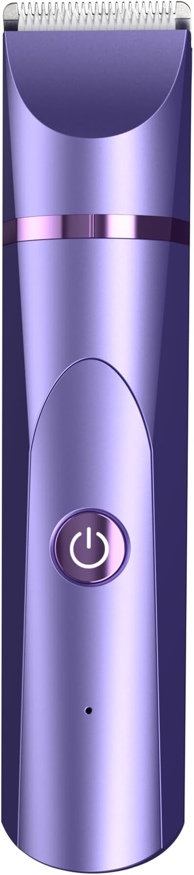 OLOV Electric Body Hair Trimmer - Groin Trimmer for Men - Bikini Trimmer Women - Wet/Dry Shaver Groomer, Replaceable Ceramic Blade Heads, Waterproof Hygiene Razor, Bright Purple