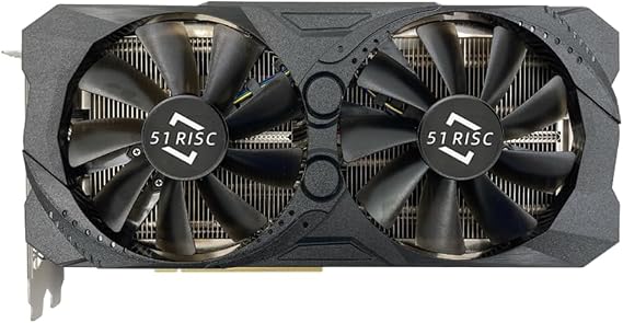 51RISC RTX 3070 Graphics Card, 8GB GDDR6 PCIe 4.0 256-bit HDMI 2.1 DisplayPort 1.4a Dual Fan Cooling Protective Backplate(RTX 3070 8GB - Black)