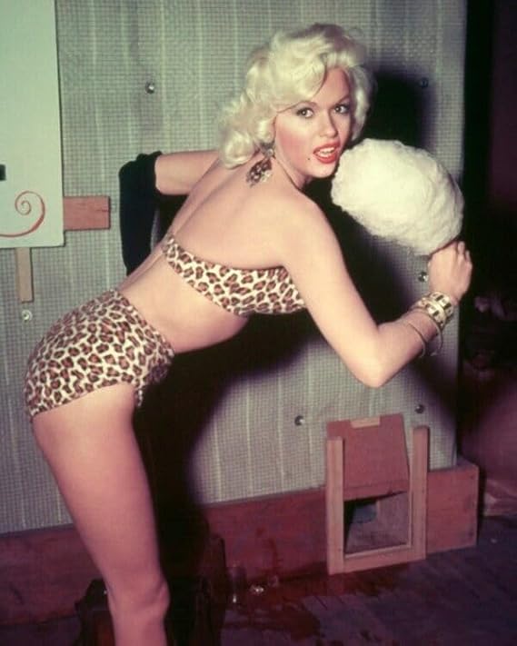 Jayne Mansfield Pin Up Leopard Print Bikini Cotton Candy 8x10 Color Photo