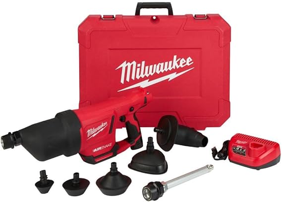 Milwaukee Electric - M12 AIRSNAKE Drain Cleaning AIR Gun KIT