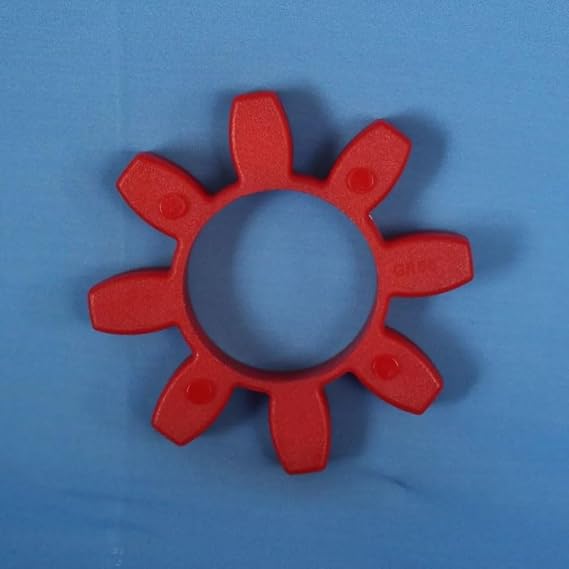 Polyurethane Shaft Coupling Spider Insert Series Flexible Coupler Element Power Transmission Component for Industrial Machinery Drives Conveyor Systems Pumps Rotating Equipment Red(GR55)
