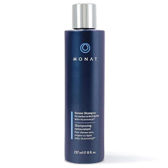MONAT Renew Shampoo Infused with Rejuveniqe - Moisturizing Shampoo w/Omega Fatty Acids for Medium to Thick Hair. Shine-enhancing, Ultra-hydrating Lather for Dry Hair - Net Wt. 237 ml / 8.0 fl. oz.