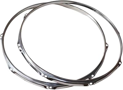 Generic Bass Drum Hoops for Upper and Lower 6 Lug Accessories Lightweight Replacement DIY Making Spare Part Professional Batter Hoops, 16 inch