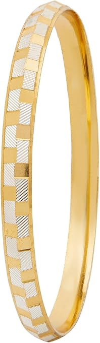 Bodha Traditional Indian Two Tone Gold & Silver Colour Traditional Kada for Men SJ_3451_2.8