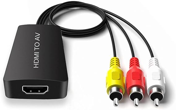 Dingsun HDMI to AV/RCA/Composite Converter,Support PAL/NTSC/1080P for Roku/Fire Stick/PS4/Xbox/Spectrum Box/Old Sanyo TV/Old LG TV/Old CRT