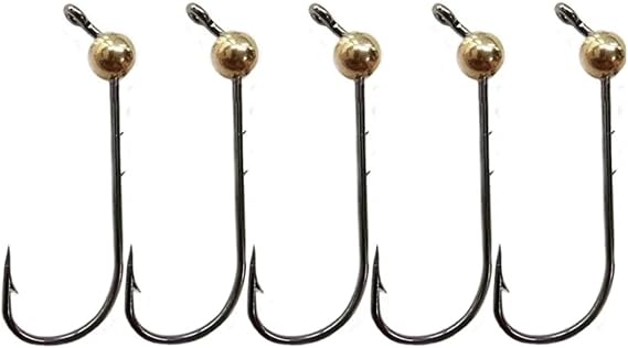 5pcslot 0.5g-4g Copper Head Mini Micro Fishing Hooks Crank Jig Fishhook Soft Worm Lure Fishing Accessories Fish Hook
