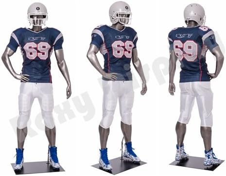 (MC-BRADY04) ROXYDISPLAYTM Eye catching male mannequin,abstract style,muscular football player, standing pose with right hand on waist