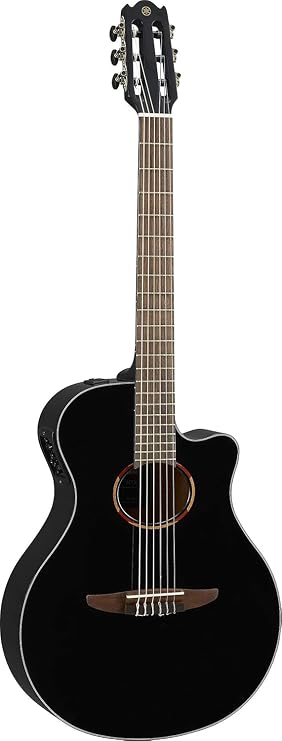 Yamaha NTX1 BL Cutaway Acoustic-Electric Nylon-String Classical Guitar, Black