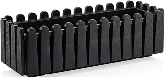 Serinova IB02 İstanbul Balkon Saksı Drenaj Aparatlı 53,5cm, 9 Litre Siyah