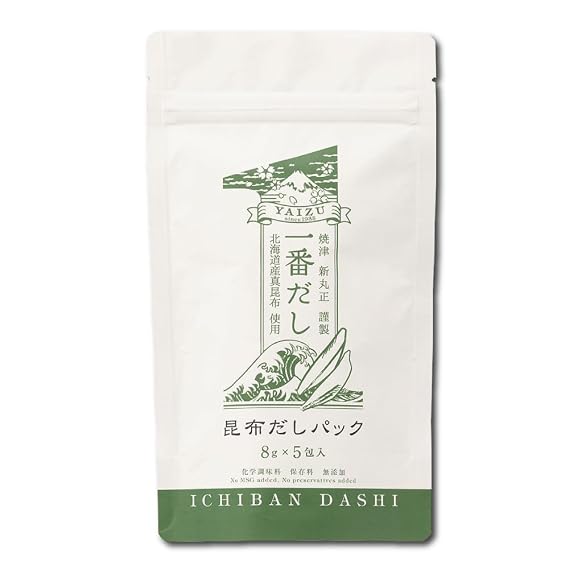 Dashi Powder [ Made in Japan ] Seafood Dashi Stock Packet [ Ichiban Dashi ] Kombu Kelp Stock (8g x 5 packets)