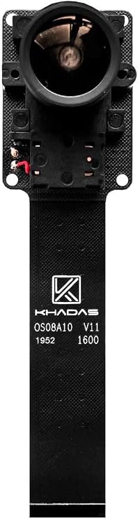Khadas OS08A10 8 megapixel HDR Camera Module, MIPI-CSI Interface with Flexible FPC Cable, M12 Interchangeable Lens, 4 Channels, 160 Degrees Perspective Applications for Robot Vision