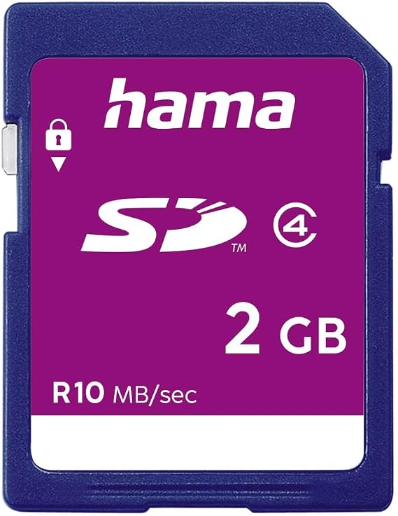 Hama Speicherkarte SD 2GB (SD-2.0 Standard Class 4 Datensicherheit dank mechanischem Schreibschutz Beschriftungsfeld)