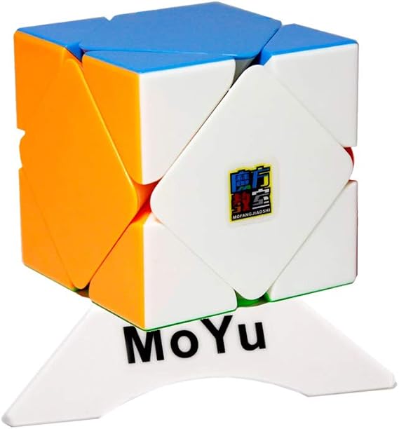 Oostifun MoYu MOFANGJIAOSHI CUBING CLASSROOM MFJS Meilong Skewb Cubing Classroom Puzzle Cube Puzzle with One Cube Tripod(Multi Color)
