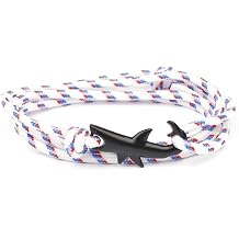 Bracelet with Shark & GPS Live Tracking + App - Jewellery for Men & Women, Friendship Bracelets & Partner Bracelets as a Gift for Girls & Boys, Wrap Bracelet Women & Men