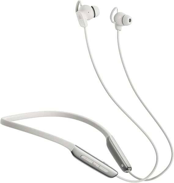 Edifier W280NB Pro Neckband Bluetooth Wireless Headphones, IP55, White | -45dB Hybrid Active Noise Cancellation, Hi-Res Audio with LDAC, Bluetooth 5.4 Multipoint, 23H Playtime, Low Latency Game Mode