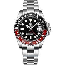 ACHARD AMOY Men GMT Watch 41MM Automatic Mechanical Wristwatch Diver 30ATM Waterproof BGW-9 Luminous Sapphire Ceramic Bezel NH34 (GMT Watch 8)