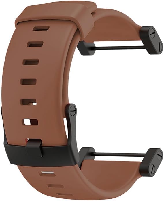 Suunto Core Accessory Strap Coffee Brown One Size Rubber Band Black Buckle Adapter