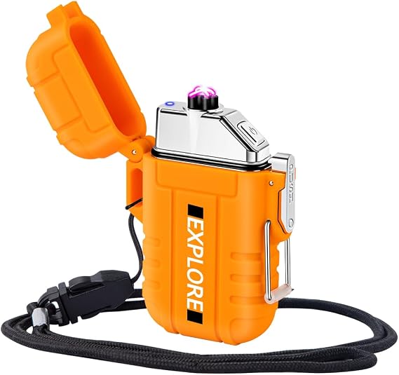 Electric Lighter Rechargeable Dual Arc Plasma Lighter Waterproof Matches