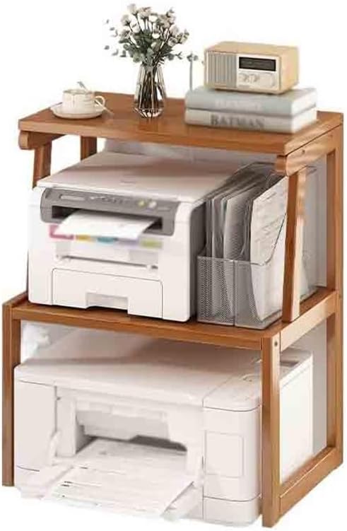 Printer Stand Office Storage Rack Multifunctional Storage Rack Copier Stand Home Multi-layer Printer Stand Printer Table(Bruin)