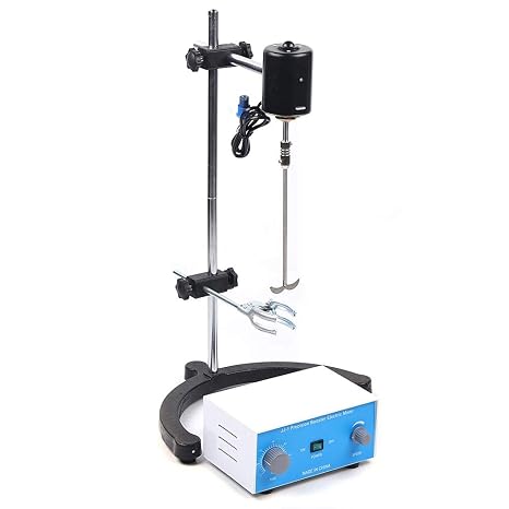 Electric Overhead Stirrer, Precision Booster Electric Mixer with Adjustable Support Bracket, 0-2800 RPM Portable Lab Liquid Mixer Tool, Electric