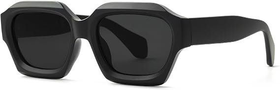 Polarized Retro Hexagon Thick Sunglasses Men Women Orange Lens