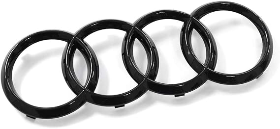 Audi 4M8071801 Sign Radiator Grille Rings Black Edition Emblem Blackline Logo Black