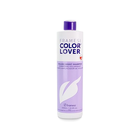 FRAMESI Color Lover Volume Boost Shampoo - Volumizing Shampoo for Color Treated Hair - Sulfate Free - Lightweight Thickening Shampoo for Lift + Strength with Quinoa + Aloe Vera (16.9 Fl Oz)