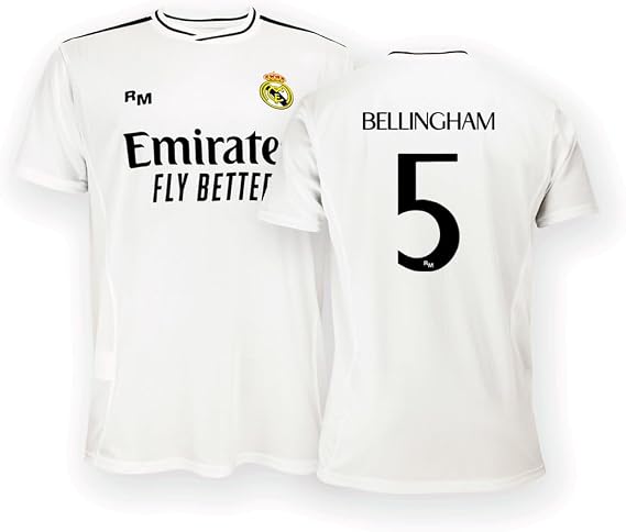 Real Madrid Home Shirt, Kit Season 24/25, Replica Jersey with Official License