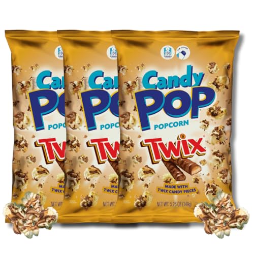 Candy Pop TWIX Candy Coated Popcorn 5.25oz bags, 3-Pack