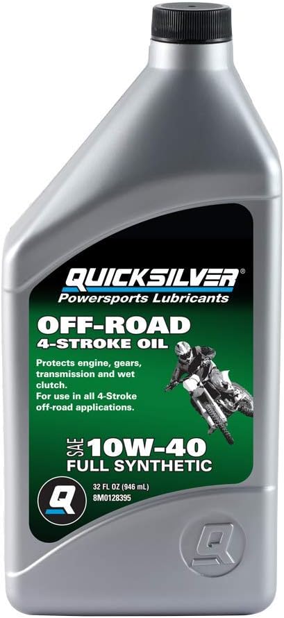 Quicksilver 10W-40 Full Synthetic Off Road Engine Oil, 1 Quart