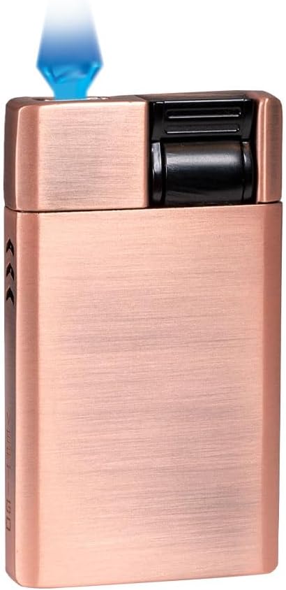 Vertigo Carrera Single Torch Flat Flame Lighter (Without Lighter Fluid) (Copper)