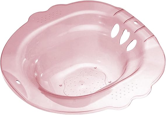 MERIGLARE Sitz Bath for Toilet Seat, Steam Seat, Wide Seat, Anti Overflow Easy to Store, Reusable Deeper Bowl Hip Bath, Sitz Bath Tub for Elderly Women Men, Pink