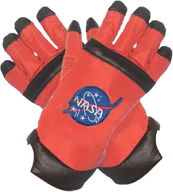 Underwraps Adult Astronaut Gloves Costume - Orange Adult Costume, Orange, One Size