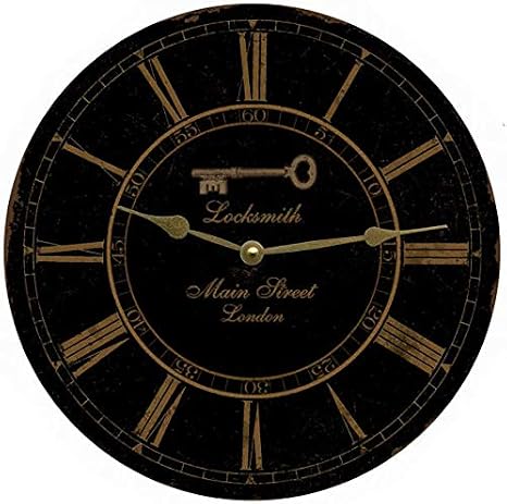 Black London Clock (12.5")