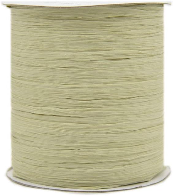273 Yards Natural Cotton Raffia Yarn DIY Raffia Ribbon Yarns for Strawhat/Raffia Ribbon/Straw Ribbon Crochet Knit Hat Bag