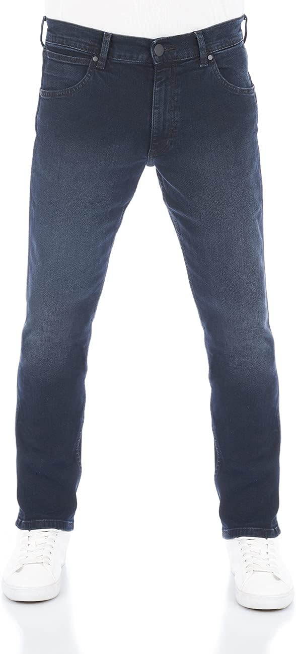 Wrangler Mens Stretch Regular Straight Fit Greensboro Jeans Denim Blue Black 30 31 32 33 34 35 36 38 40 42 44 46