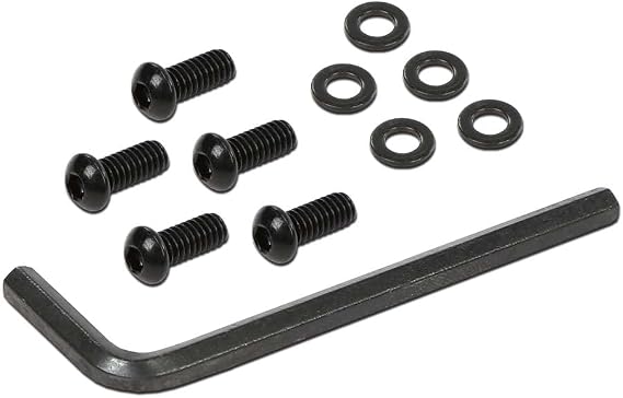 CHEDA 10pcs Stainless Allen Screw Bolt kit, Cover Wrench Black