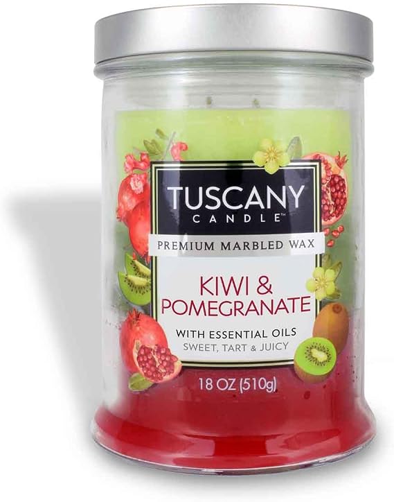 Tuscany Candle Kiwi & Pomegranate Scented Candle, 18 oz