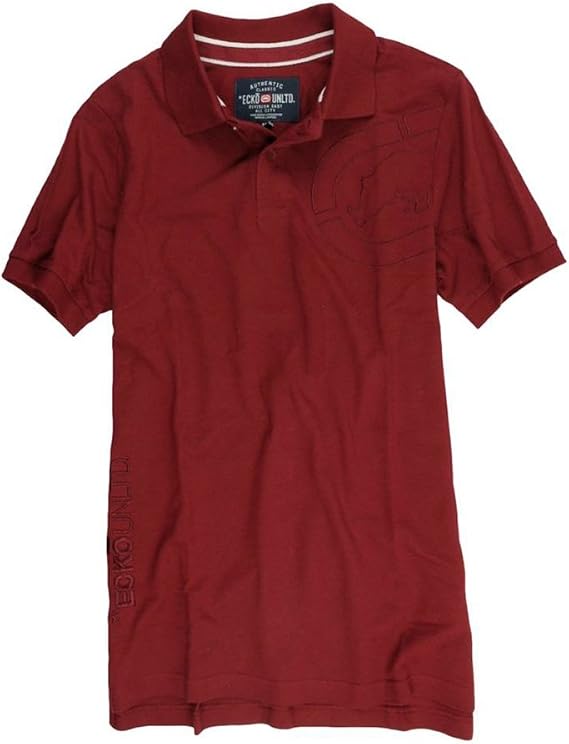 Ecko Unltd. Mens Armhole Embroidered Rhino Rugby Polo Shirt